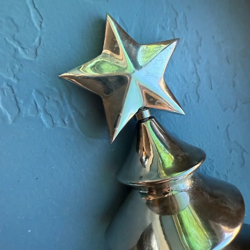 Crate&Barrel Silver Holiday Tree with Star